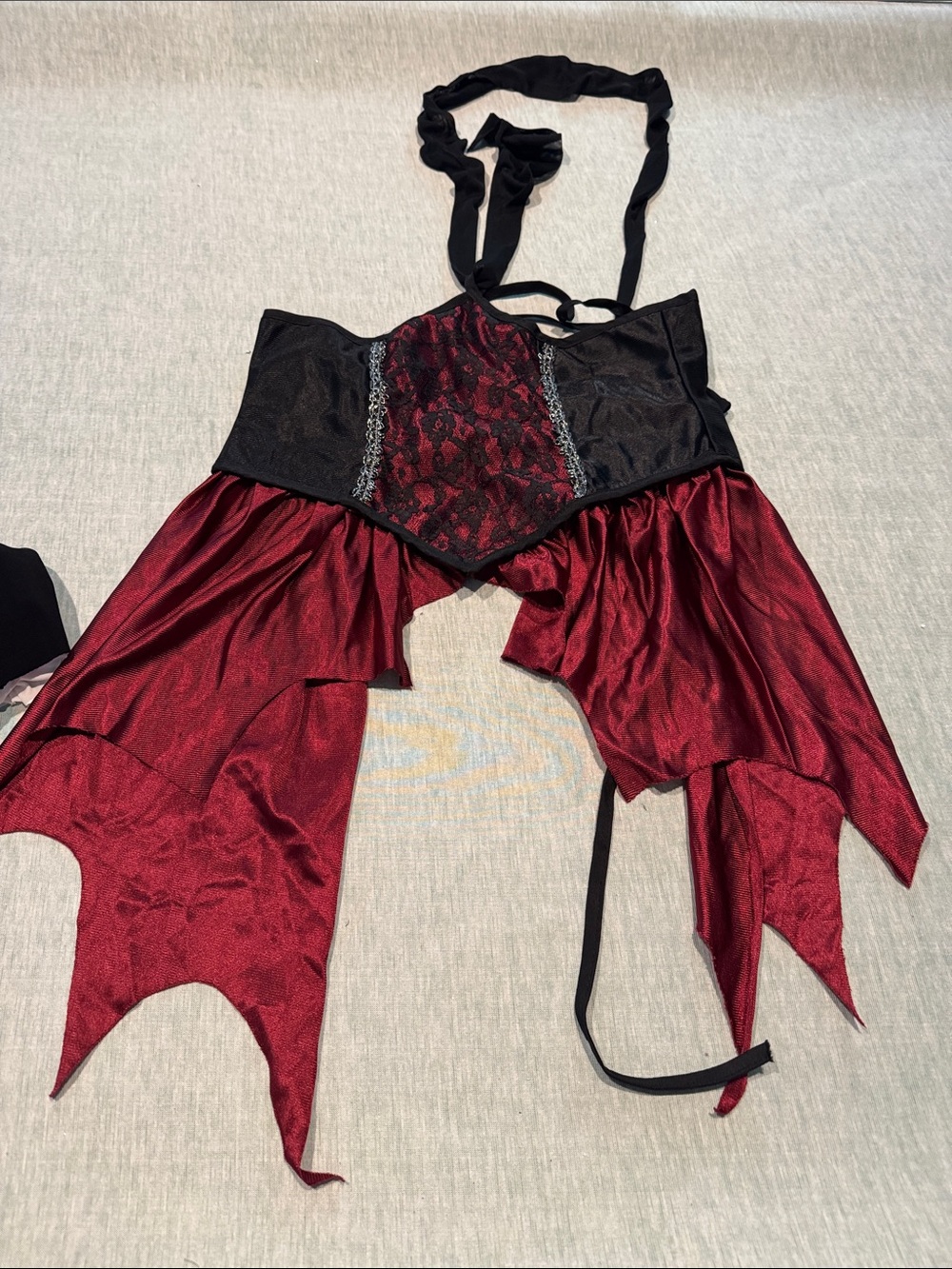 Pirate Costume Dress with Hat - Red, Black & White - Picture 6 of 10